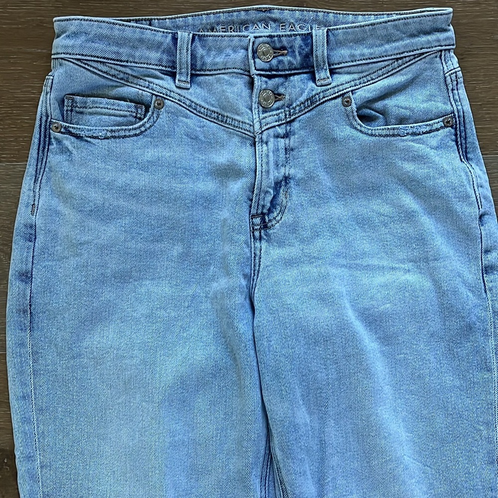 American Eagle Outfitters Blue Ankle Cropped Jeans - Picture 3 of 14